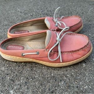 Sperry Pink Leather Boat Shoes